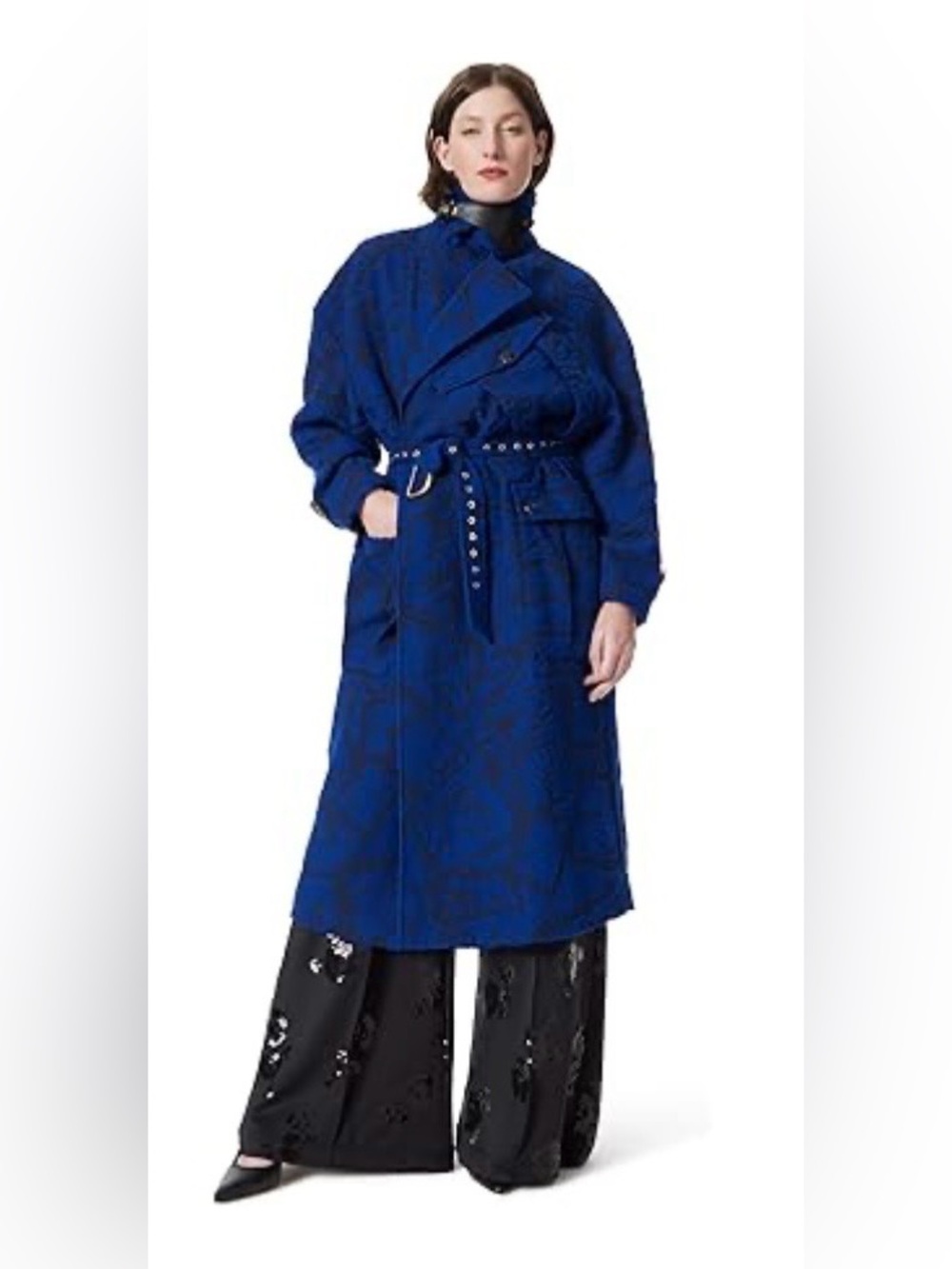 NWT - DEE OCLEPPO Women's Myah Military Styled Belted Open Front Coat